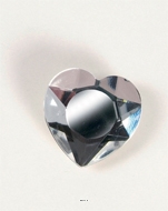 Coeurs X 6 diamants 34 mm strass en plastique taille diamant