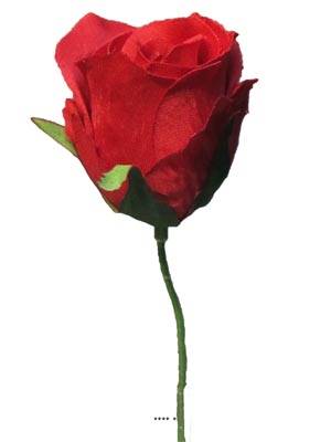 tête de rose Artificielle D 5 cm sur tige idéale mariage Rouge