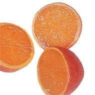 Demi Orange artificielle luxe en lot de 3 en Plastique soufflé D 65 mm