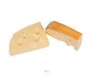 Tranche de Gruyere artificiel x2 en Plastique souffl L 160x100 mm