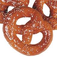 Bretzel artificiel pain en lot de 3 en Plastique soufflé L 120x100 mm