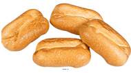 Petit pain blanc artificiel en lot de 4 Plastique soufflé L 100x60 mm