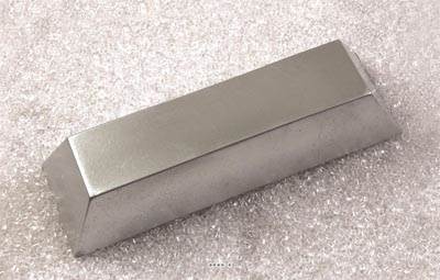 Lingot en Argent artificiel en Plastique soufflé L 245x75 mm