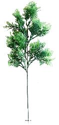 Pinus factice en piquet H42cm plastique extérieur très dense 27 têtes