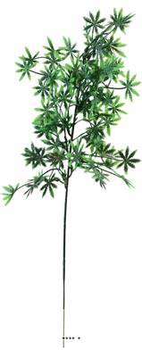 Aralia, Acer en pic plastique artificiel vert H 43 cm superbe