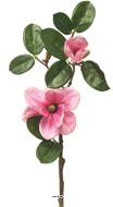 Magnolia du Japon artificiel en tige, H 51 cm Rose soutenu - BEST