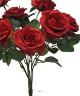 Bouquet de rose Paris artificielle, 10 têtes, H 42 cm Rouge - BEST