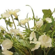 Bouquet de fleurs artificielles en pot H 38 cm  Crème