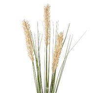 Superbe herbe de blé artificielle avec 3 chatons en piquet H 85 cm