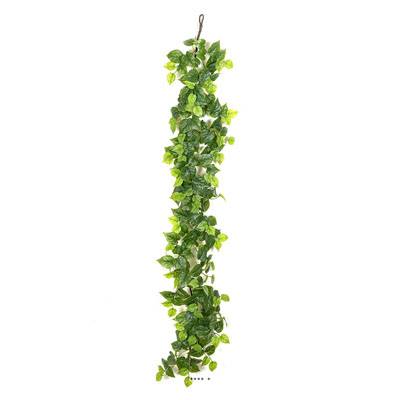 Guirlande de pothos artificiel H 180 cm D 40 cm Haut de gamme