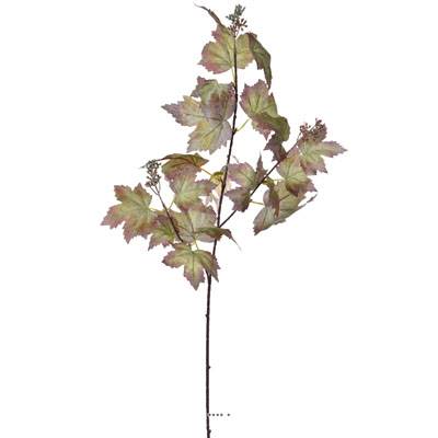 Branche d'érable artificielle 18 feuilles  Vert-rouge