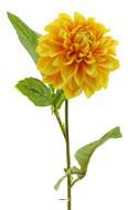Fleur artificielle Dahlia H 48 cm – Une fausse fleur au réalisme saisissant Jaune