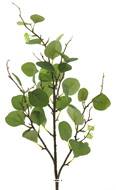 Branche d'eucalyptus artificielle Vert  L 27 cm H 92 cm avec feuille en tissu
