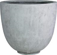 Bac en Polystone Landi Ext. Egg D 80 x H 70 cm Gris ciment