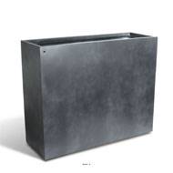 Bac fibres de verre et composite Long 100 x l 35 cm H 80 cm Ext. IF claustra gris anthracite