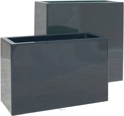Bac fibres de verre gelcoat 40x90x60 cm Ext. claustra gris glossy
