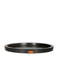 Bac en pures Fibres Baya Ext. rond plat 37x3 cm noir