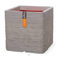 Bac Rib en plastique de qualit suprieure Int/Ext. cube 40x40x40 cm gris