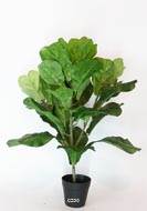 Ficus Lyrata artificiel Vert H 55 cm en pot superbe effet