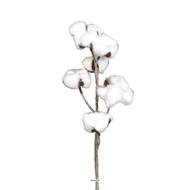 Branche de coton artificielle H 60 cm 6 tetes