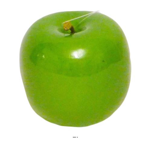 Pomme artificielle verte brillante D6 5cm Superbe en décoration