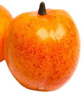 Abricot artificiel Orange en lot de 2 en Plastique soufflé D 55 mm