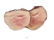 Tranches de rosbeef roti en lot de 2 en Plastique soufflé L 130x100 mm