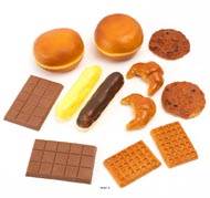 Viennoiseries artificielles assorties en lot de 12 en Plastique souffl