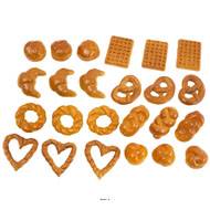 Viennoiseries petites factice assorties lot de 24 en Plastique souffl