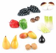 Lot 17 Légumes et fruits artificiels d'Automne en plastique soufflée