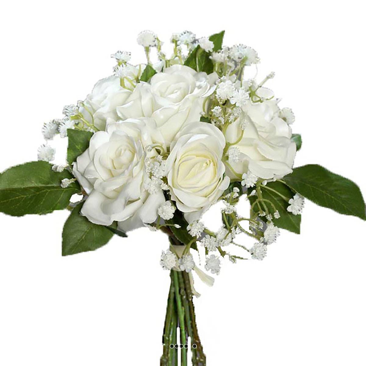 artificielles Superbe bouquet de fausses roses et gypso
