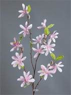 Magnolia artificiel H90 cm en branche 12 fleurs et 9 boutons Rose pâle