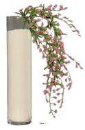 Branchage piquet fleuri artificiel H 69 cm tr�s dense Rose
