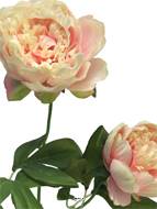 Pivoine artificielle ramifiée, 3 têtes, H 70 cm Rose pâle -  BEST