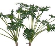 Philodendron artificiel en pot, 2 pieds, H 100 cm, D 128 cm