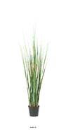 Herbe gramine artificielle en pot H 95 cm, D 20 cm