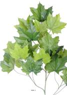 Branche de platane artificielle verte, 23 feuilles, H 78 cm, D 58 cm