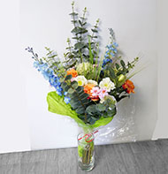 Superbe bouquet de fleurs artificielles "COULEURS" création fleuriste H 75 cm D 40 cm