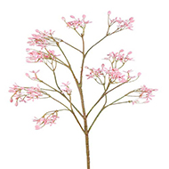 Jasmin Artificiel en piquet H 62 cm Superbe branche fleurie Rose soutenu