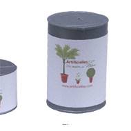 Lot de 2 boites de conserves en Plastique soufflé, H 10-5 cm, D 7 cm
