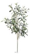 Branche d'olivier artificiel H 105 cm avec 306 feuilles tissu + 12 Olives D 40 cm