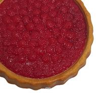 Tarte aux framboises artificielle en Plastique soufflé D21 cm