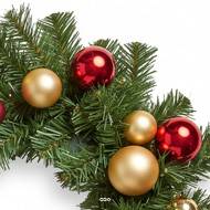 Guirlande de Noël Artificielle Lg 275 cm  Boules Rouge - Or Pro NF S54-200 - EN71-2 : Décoration Fes