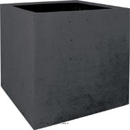 Bac en Polystone Roma Ext. Cube L 18x 18 x H 18 cm Noir