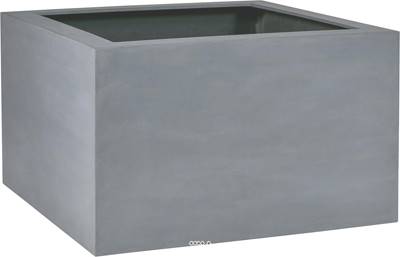 Bac fibres de verre renforcé 100 x 100 cm H 60 cm Ext. carré gris mat