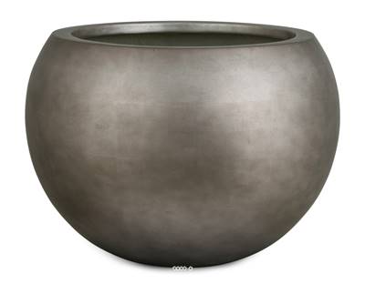 Bac résine synthétique Ø 60 cm H 43 cm Int. boule métal bronze