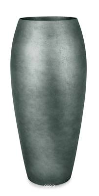 Bac résine synthétique Ø 37 cm H 80 cm Int. bullet métal anthracite