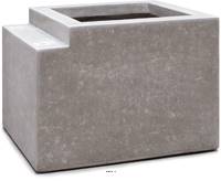 Base en fibres de ciment L 51 x l 59 cm H 43 cm Ext. banc décoratif gris