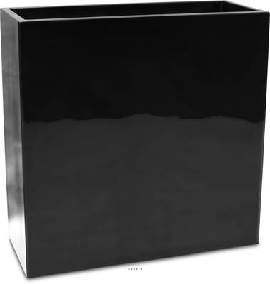 Bac fibres de verre robuste et revêtement gelcoat qualité marine 40 x 90 cm H 90 cm Ext. claustra noir glossy