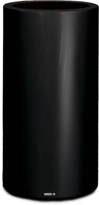 Bac fibres de verre robuste et revêtement gelcoat qualité marine Ø 42 cm H 75 cm Ext. rond haut noir glossy